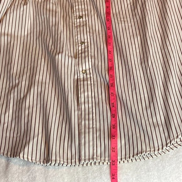 VTG WMG Western Striped Mens Button White Size XL Pearl Snap 2Pocket Long Sleeve - Picture 8 of 14